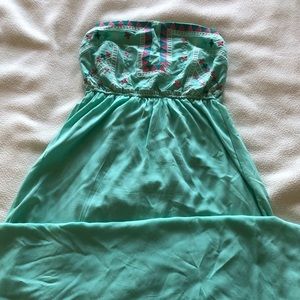 Strapless mint color Dress